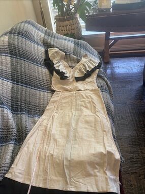 Cream skirt set with Black Ruffle Accents  large.
